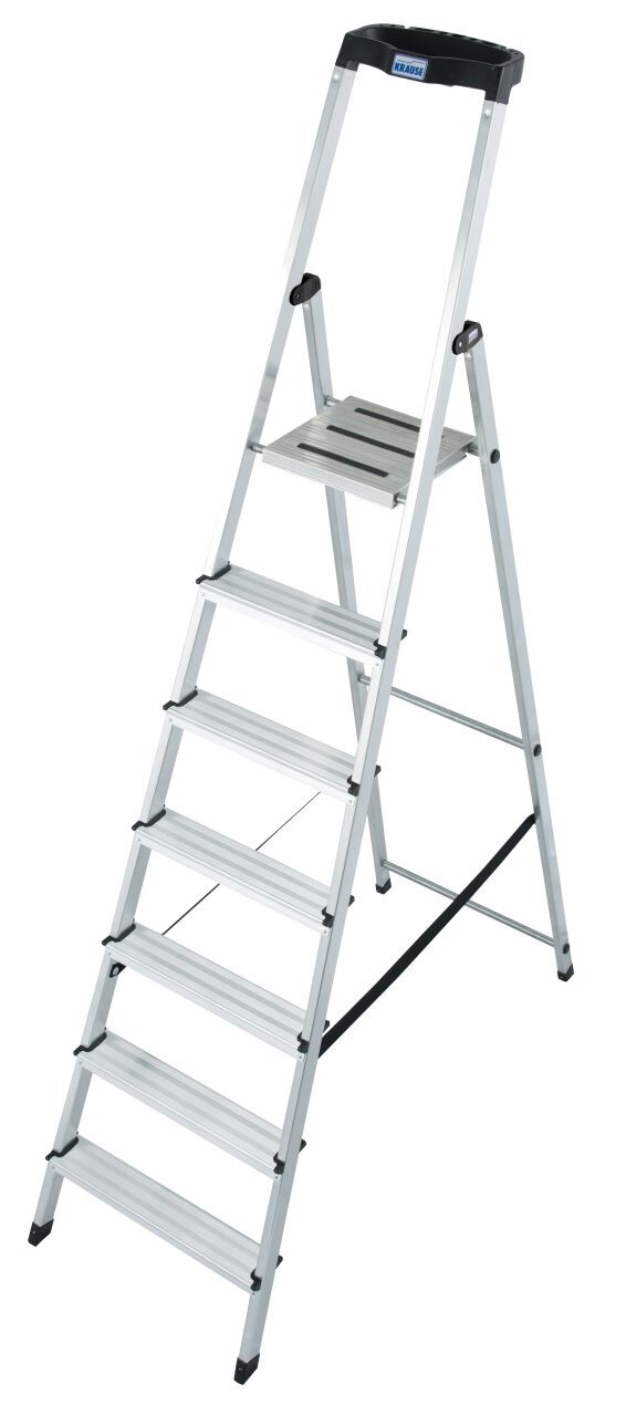 KRAUSE SAFETY drabina aluminiowa 7 stopni z PÓŁKĄ